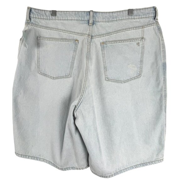 Pilcro Anthropologie Bermuda Denim Shorts 18W Blue Drawstring NWT SS-2066 - Picture 7 of 16